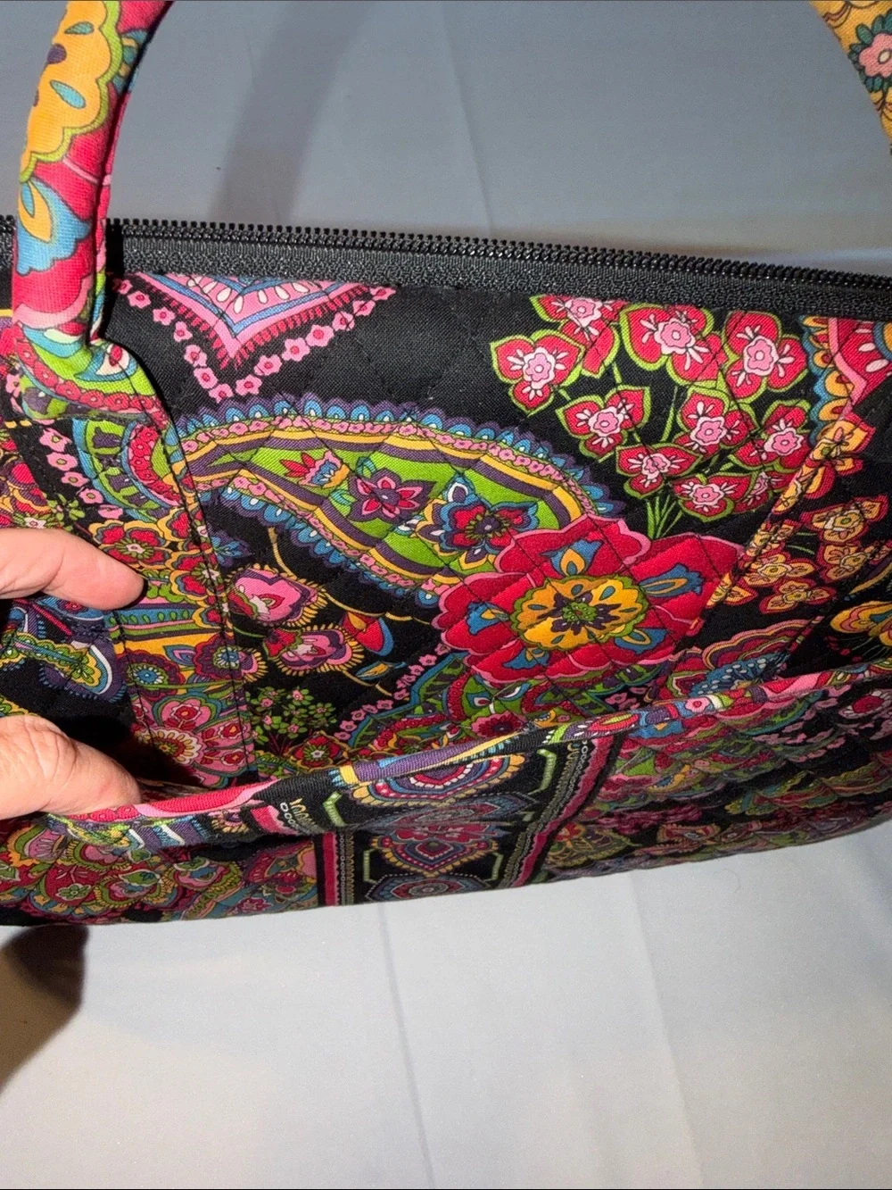Vera Bradley Retired Hard Sided Laptop Case Shoulder Strap Symphony in Hue